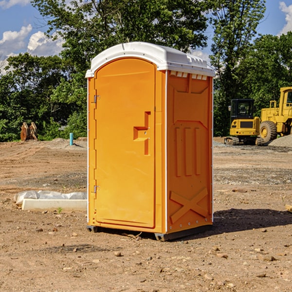 can i customize the exterior of the portable restrooms with my event logo or branding in Cedarville MI